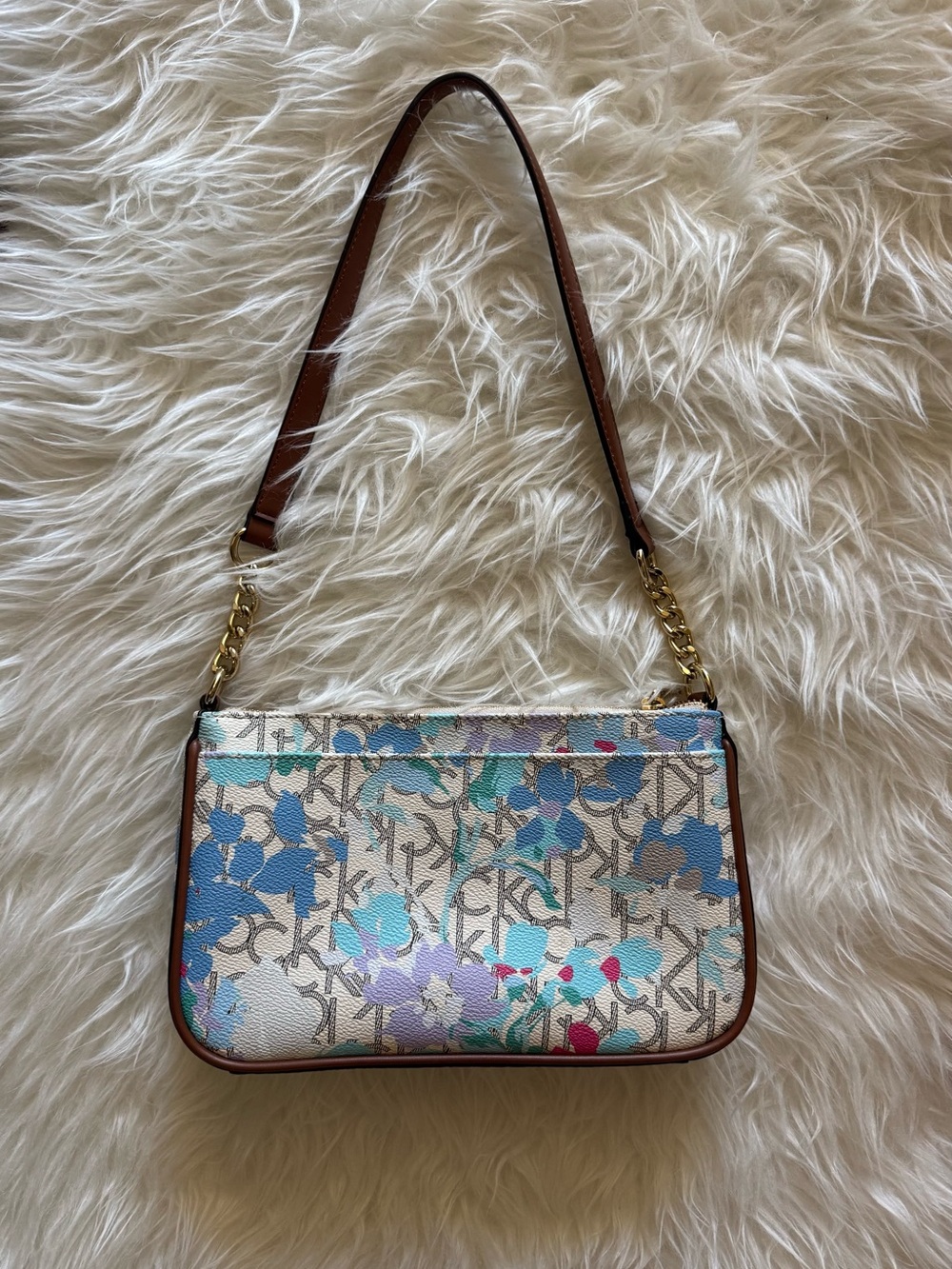 Calvin Klein Floral Print Shoulder Bag - Picture 2 of 2